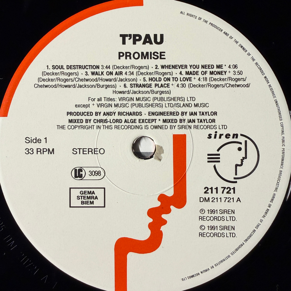 T'Pau - The Promise (Европа 1991г.)