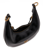 Кожаная сумка хобо brioche mini vitello shin Pinko - черный(101433 A106)
