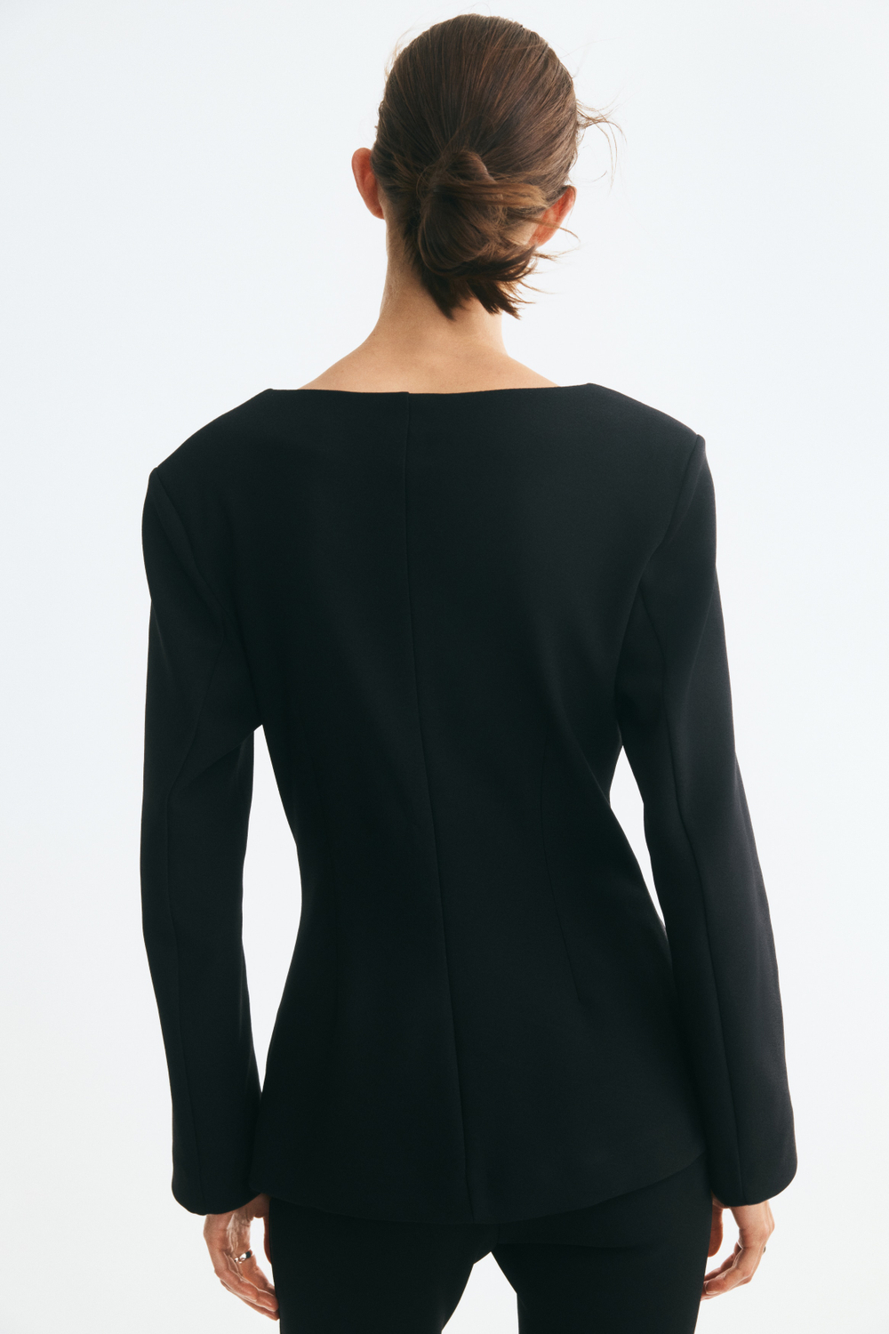 Блейзер из джерси с глубоким вырезом - H&M