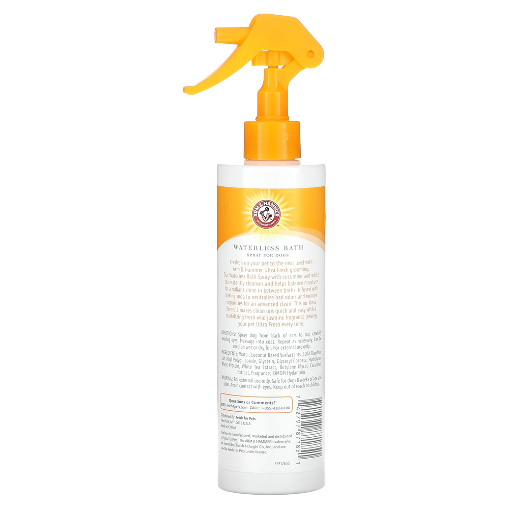 Arm & Hammer, Ultra Fresh, безводная ванна, спрей для собак, дикий жасмин, 296 мл (10 жидк. унц.)