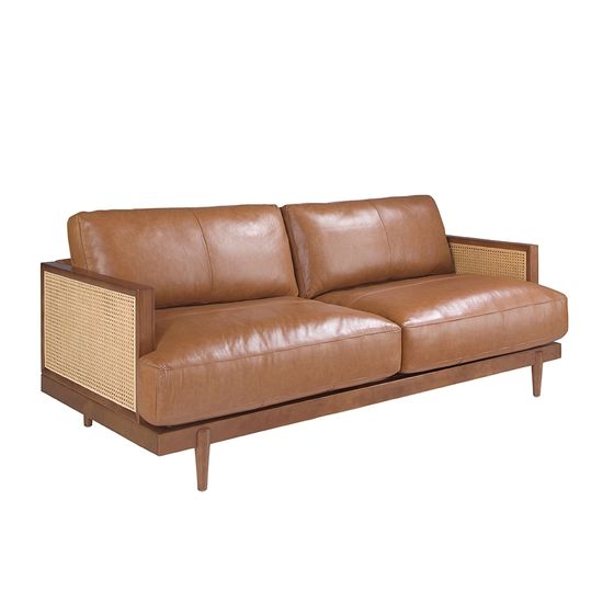 Диван 3-х местный 6177/KF8031-3P-M2731 Angel Cerda из коричневой кожи