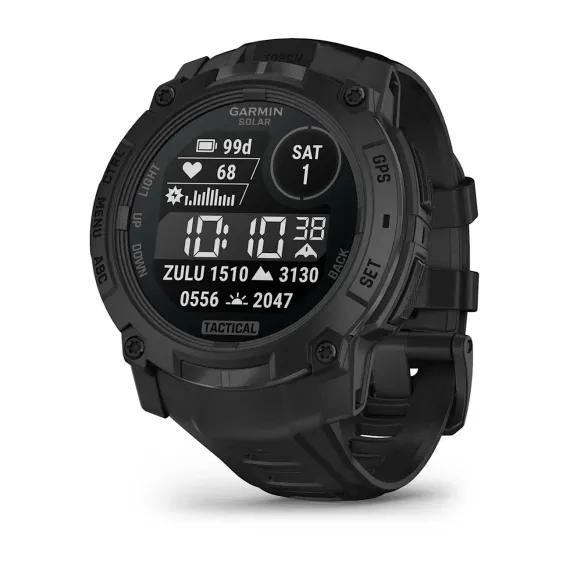 Instinct 3 - 50mm Solar Tactical Edition (черный с черным ремешком)