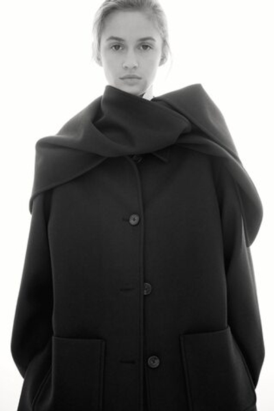Пальто оверсайз со съёмной шалью - H&M
