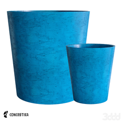 Кашпо CRATER COBALT BLUE D30 H24