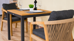 Стол обеденный Ideal Patio ТЕЛЛА алюминий, тик 80x80 см (4 ножки) резервный дубль