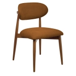 Стул Bradex Home Lucas 3 терракотовый букле с ножками цвета орех
