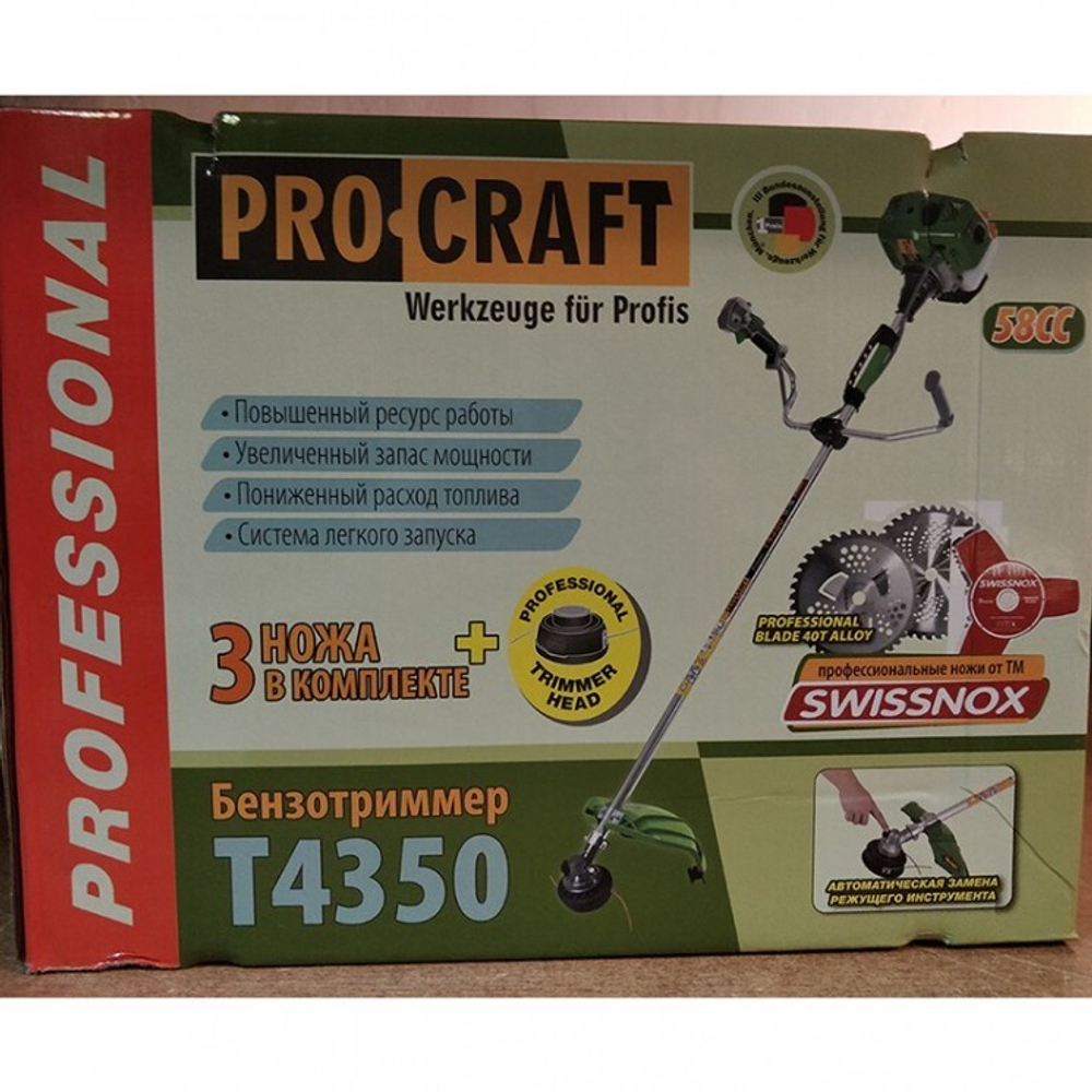 Бензиновый триммер ProCraft T4350 (НЕТ В НАЛИЧИИ)