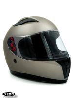 Шлема на мотоцикл серый матовый с визором