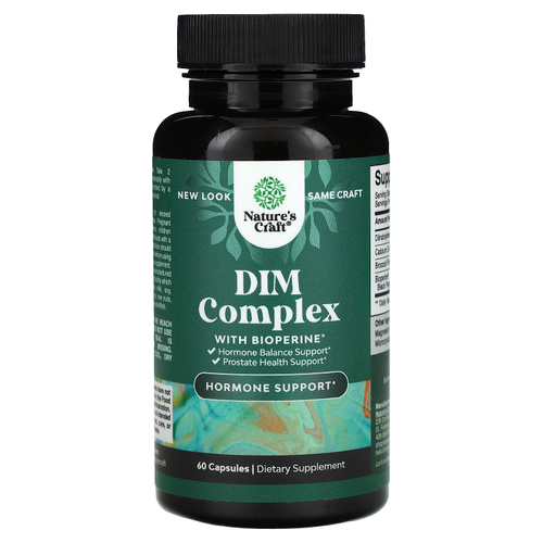 Nature's Craft, DIM, комплекс с BioPerine, 60 капсул