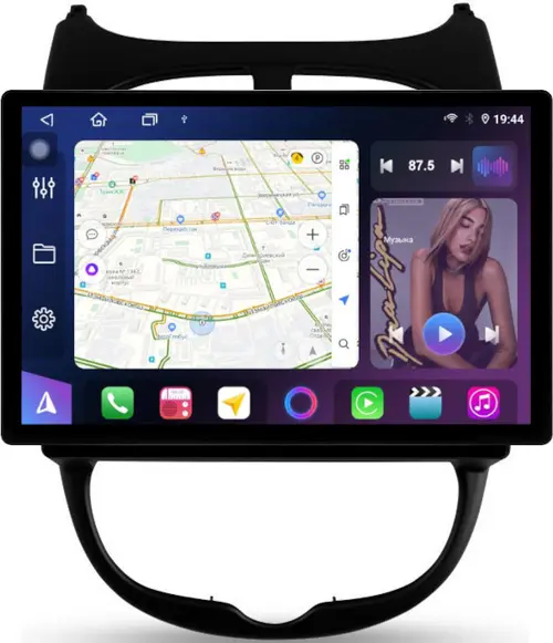 Магнитола для Peugeot 206 1998-2012 - FarCar GX877 монитор 13" 2K QLED на Android 14, S500+TS20, Быстрейшая,  CarPlay, 4G SIM-слот