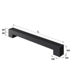 Конвектор напольный Royal Thermo STEP-80/130/1500-1-N-BL-LG-BL