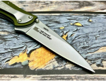 K1660OL Leek - нож склад., алюм. рук-ть оливк.,клинок Sandvik 14C28N