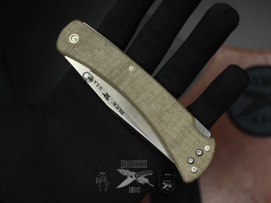Складной нож BUCK 0110ODS4 110 Slim Knife Pro c клинком из стали CPM-S30V, рукоять микарта