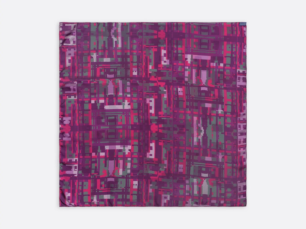 Платок ARIANE PRUNEПлаток 100% Petrusse 90x90 Зеленый / Фиолетовый / Розовый