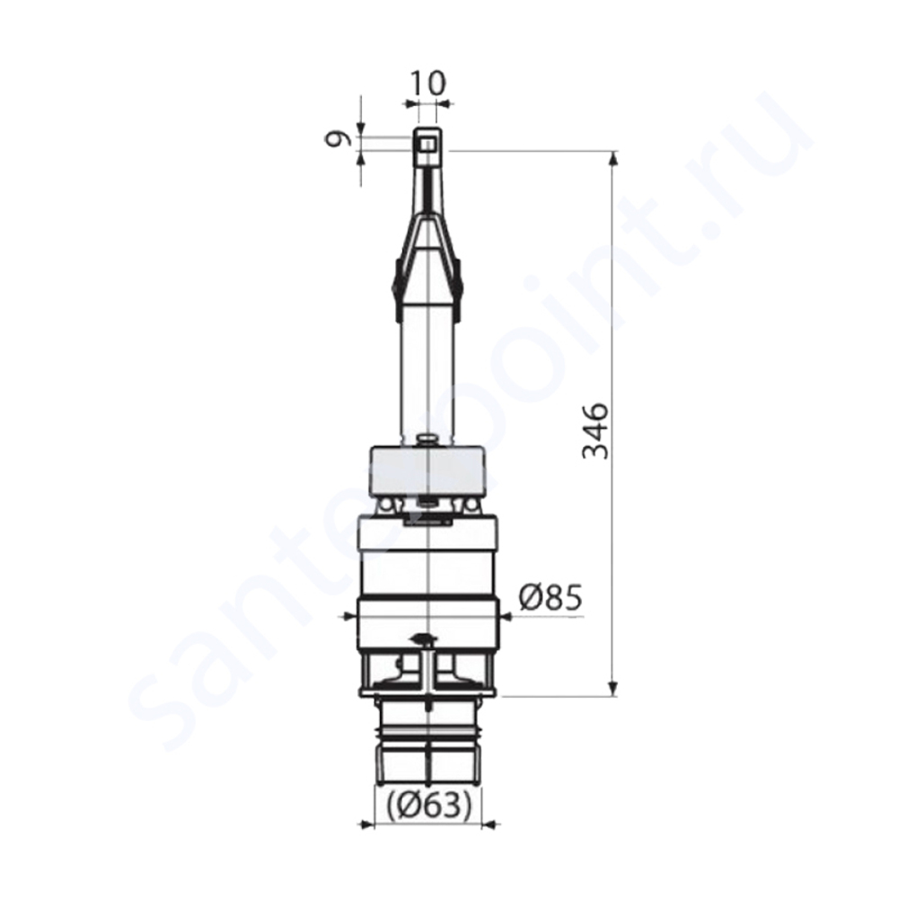 Сливная аматура для инсталляции  Alcaplast