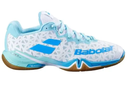 Женские кроссовки для padel Babolat Shadow 4 - white/lagoon