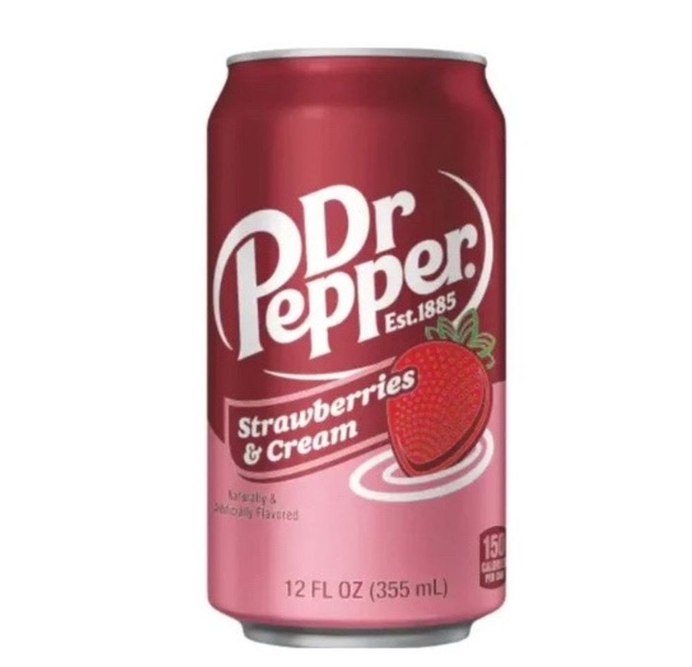 Газ напиток Dr. Pepper 355мл Strawberry Cream Клубничный крем USA ж/б