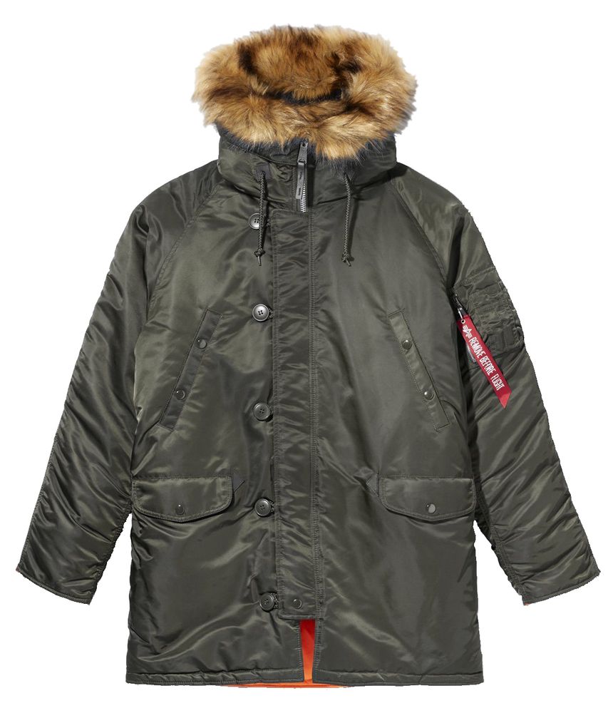 Парка Alpha Industries N-3B Slim Fit Replica Grey (Серая) Парка Alpha Industries N-3B Slim Fit Replica Grey (Серая)