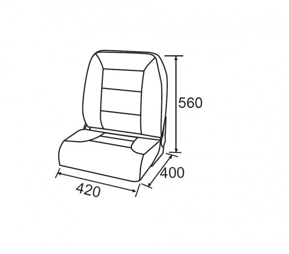 Кресло Premium High Back Boat Seat - серый/синий
