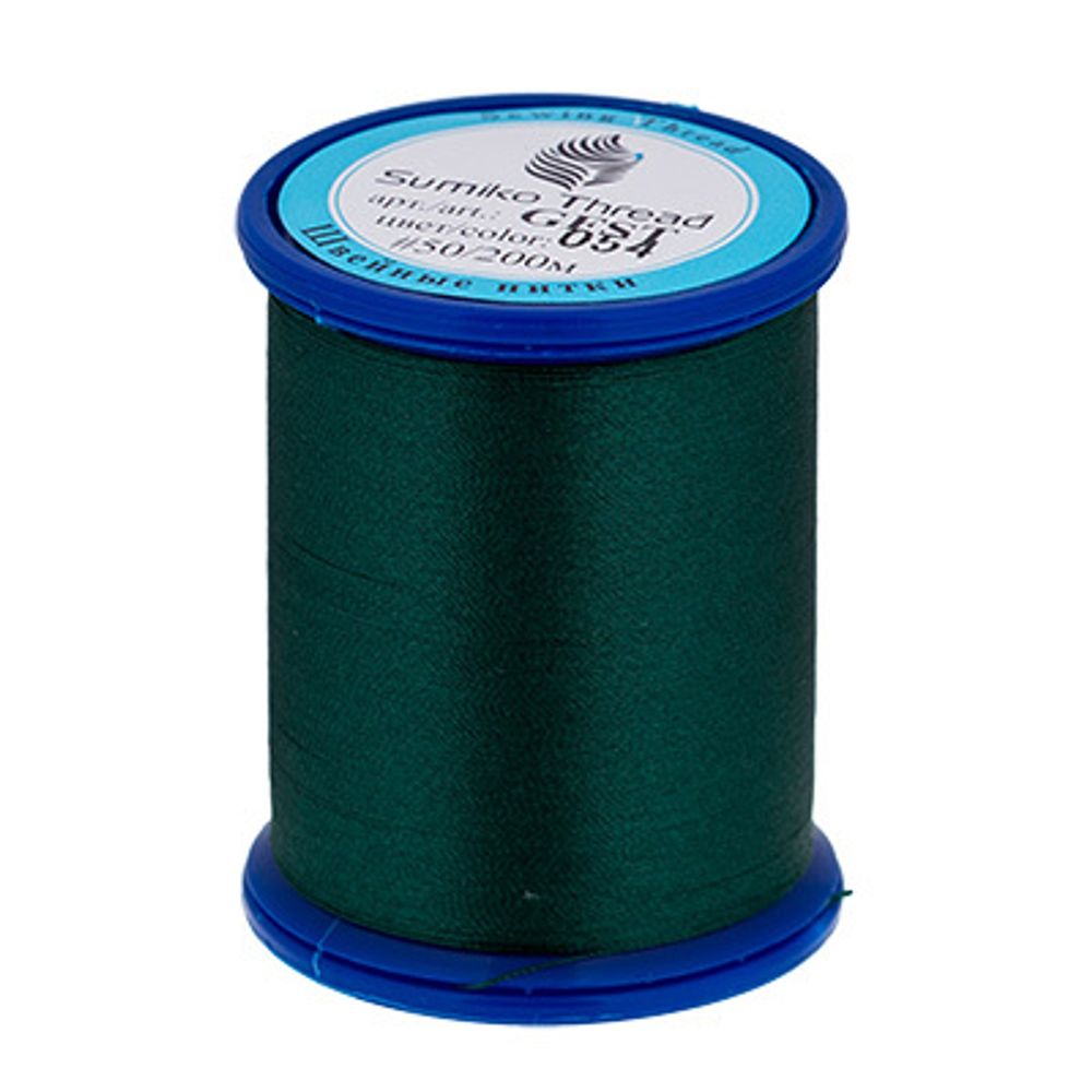 Нитки вышивальные SumikoThread 200 м, (219 ярд), 054 т.зеленый