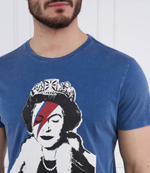 Футболка BANKSY QUEEN GUESS - голубой(M3RI1U KBDL0)