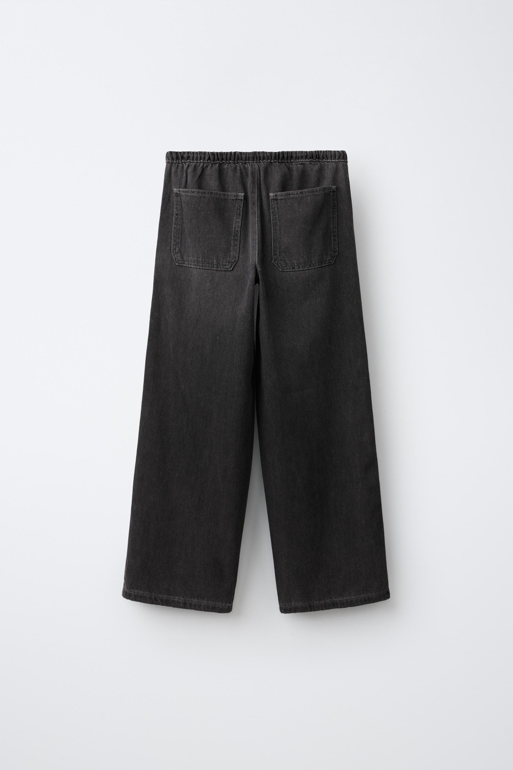 ZARA ДЖИНСЫ WIDE LEG С ЗАКЛЕПКАМИ, ЧЕРНЫЙ