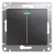 Выключатель двухклавишный с подсветкой Systeme Electric Glossa Графит GSL001353