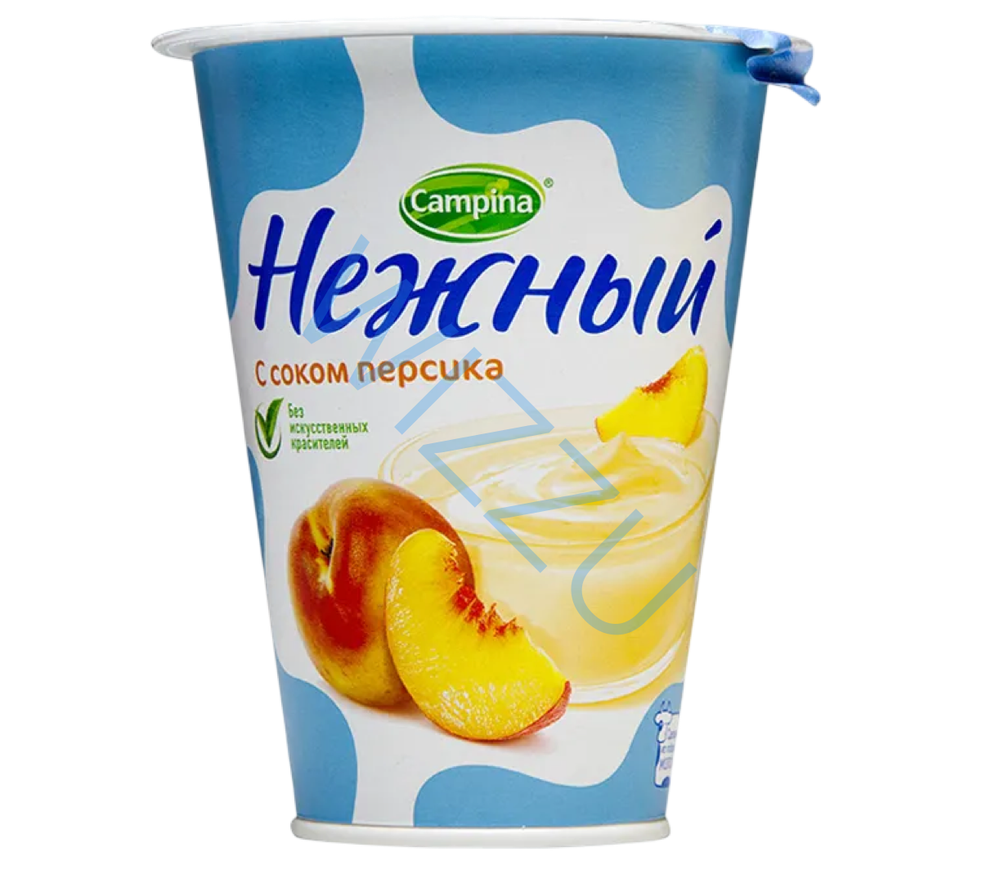 Йогуртный продукт Нежный 1,2% с соком персика 320г