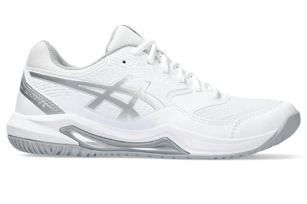 Женские теннисные кроссовки Asics Gel-Dedicate 8 - white/pure silver