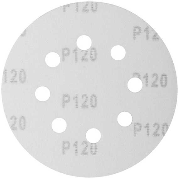 Круги шлифовальные 5 шт., 125 мм, Р120, 8 отверстий FIT IT 39666