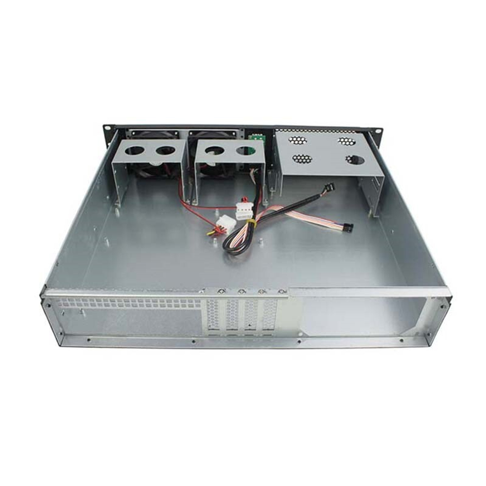 Серверный корпус Mastero 2U390, 2U, mATX, Без БП, чёрный (MST-2U-390)