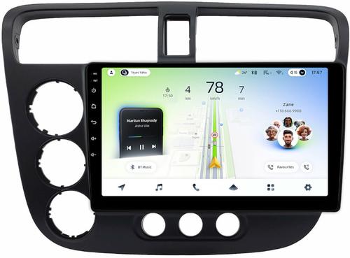 Магнитола для Honda Civic 7 2001-2005 левый руль - Teyes CC4L-DTS монитор 9" IPS, Android 14, Быстрая, Snapdragon 662, CarPlay, 4G SIM-слот