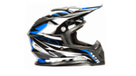Шлем мото кроссовый HIZER B6197 №4 (S) black/blue/white