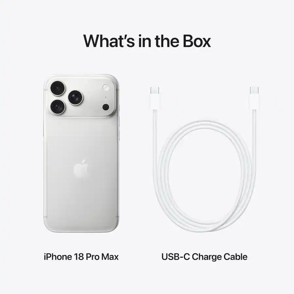 Смартфон Apple iPhone 18 Pro Max 1 ТБ (nano-SIM и eSIM), Серебристый | Silver