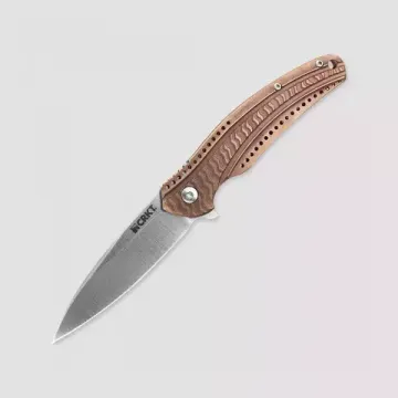 Нож скл. фикс"Bronze Titanium Nitride"кл.белый,рук.титан,клипса