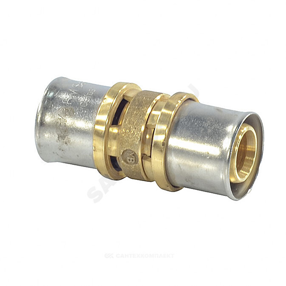 Муфта для МП/PE-X труб латунь пресс Дн 26 RM102 Giacomini RM102Y009