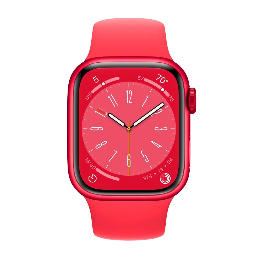 Умные часы Apple Watch Series 8 GPS, 41mm, Aluminium Case with Sport Band M/L, Red (Красный)