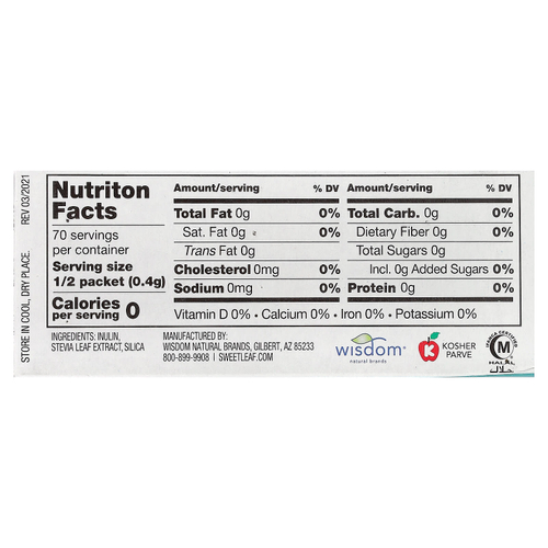 SweetLeaf Stevia, Подсластитель на основе стевии, 35 пакетиков, 28,3 г (1 унция)
