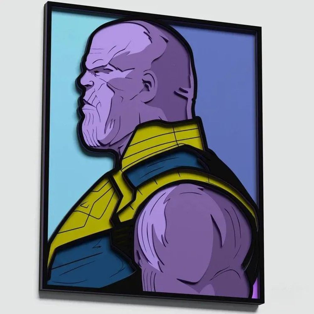3D Картина по номерам из дерева Танос, 38x50 см