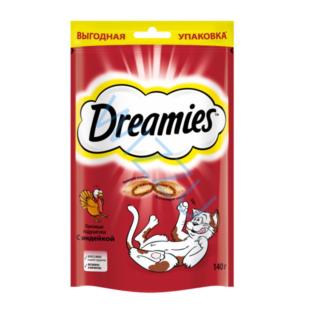 Лакомство для кошек Dreamies c индейкой 140г