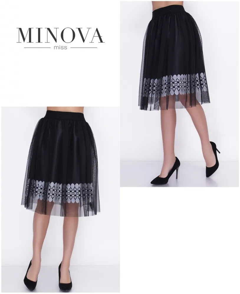 Юбка 1058-черный Minova
