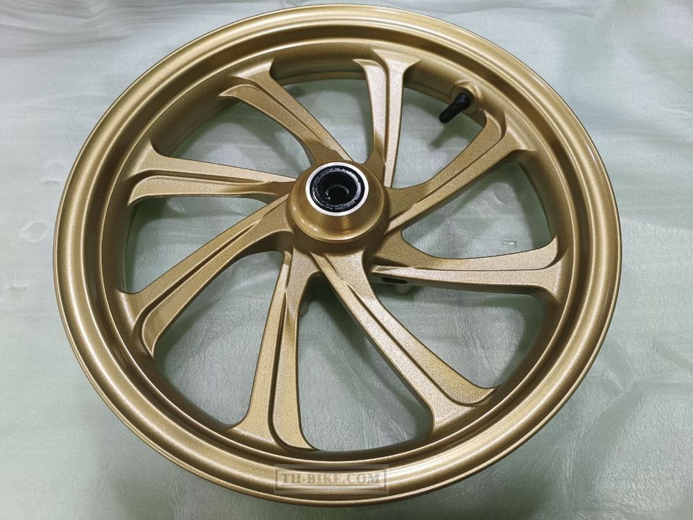 44650-K97-T00ZB. WHEEL SUB ASSY., FR. Gold color. Honda PCX