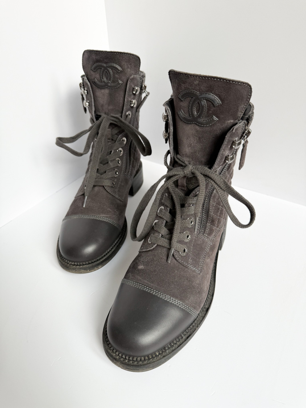 Кожаные ботинки Chanel, 39,5