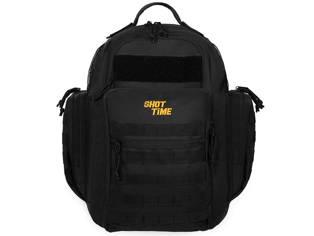 Рюкзак ShotTime городской/тактический Tactical 36л, ПВХ 600D, MOLLE, боковые термо карманы, чёрный, ST-BP-230 07-BK