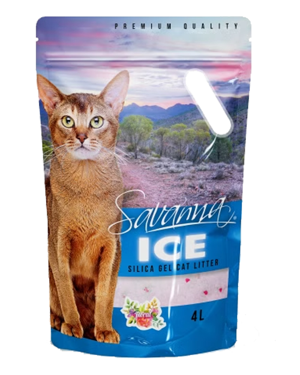 Savanna Ice Силикагелевый наполнитель Цветочный, 4л.
