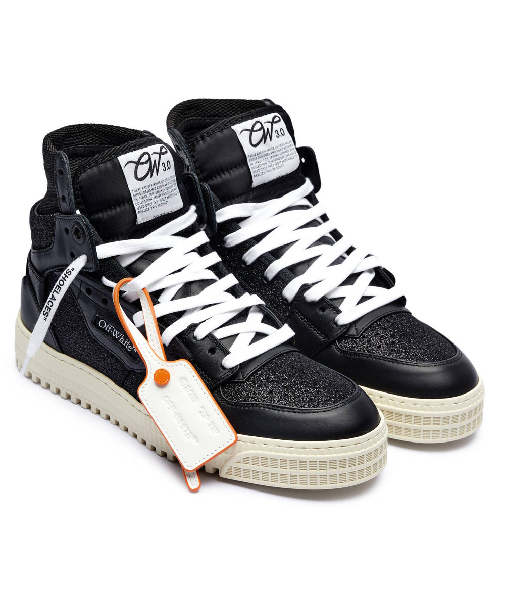 Кожаные кроссовки OFF-WHITE - черный(OMIA065F 24LEA004)