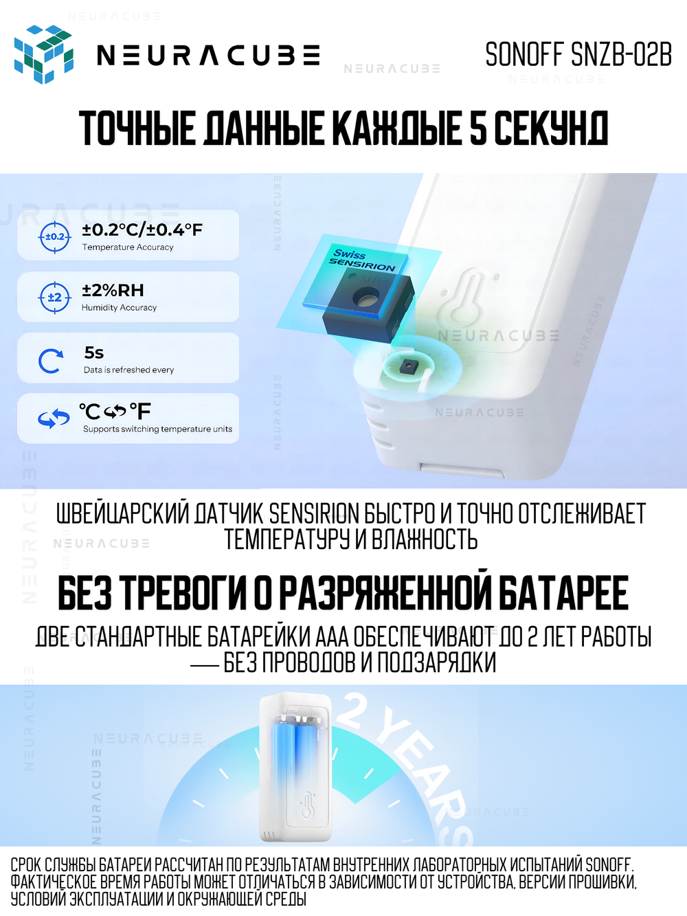 ZigBee Датчик температуры и влажности SONOFF SNZB-02B