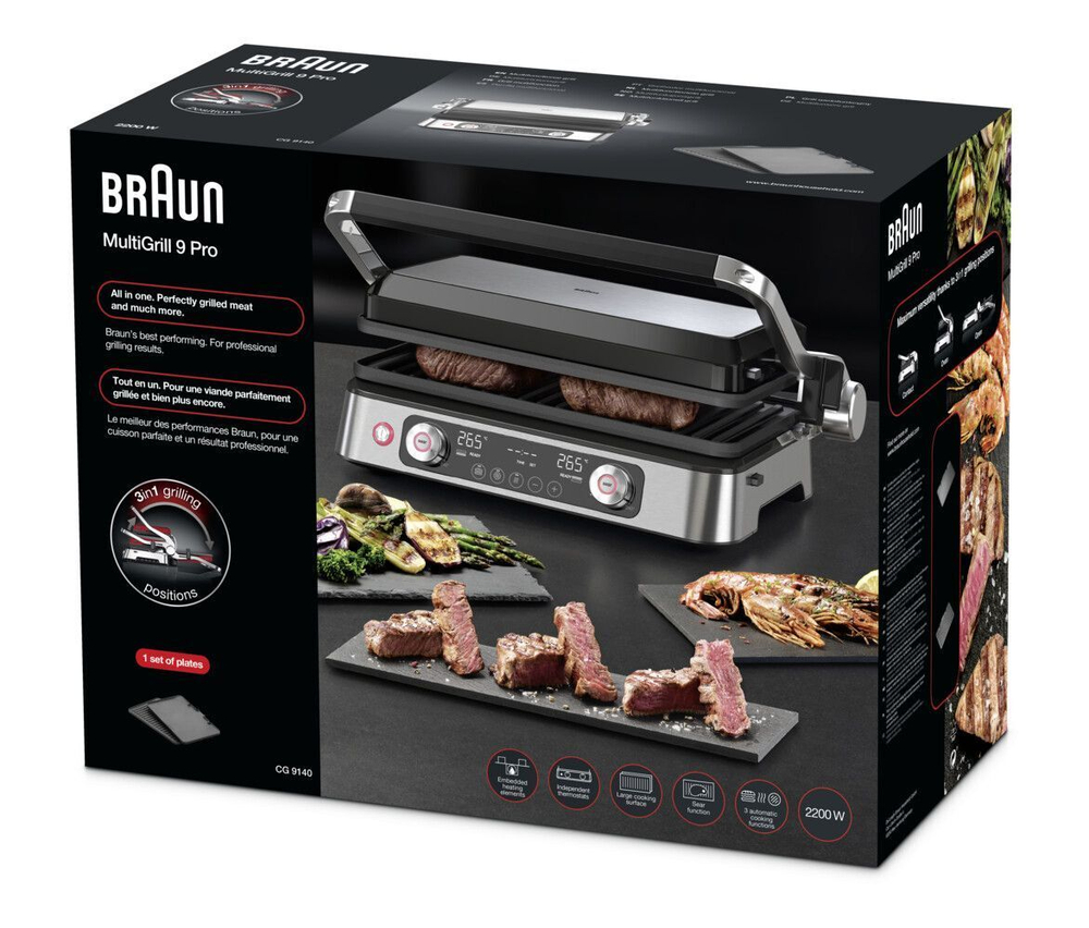 Электрический гриль Braun MultiGrill 9 Pro CG9140