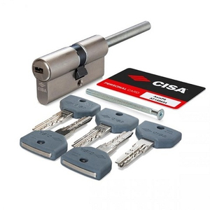 Цилиндровый механизм (дл. шток) CISA ASIX PRO P8 0Q317-87.12 (90 мм/55+10+25) никель /44545/
