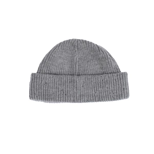 Шапка Nosebleed Two Distressed Beanie серая - фото 2